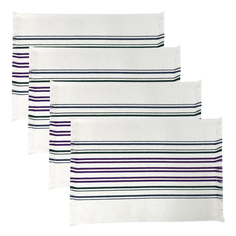 Ensemble de napperons en coton 4 pièces Kendy