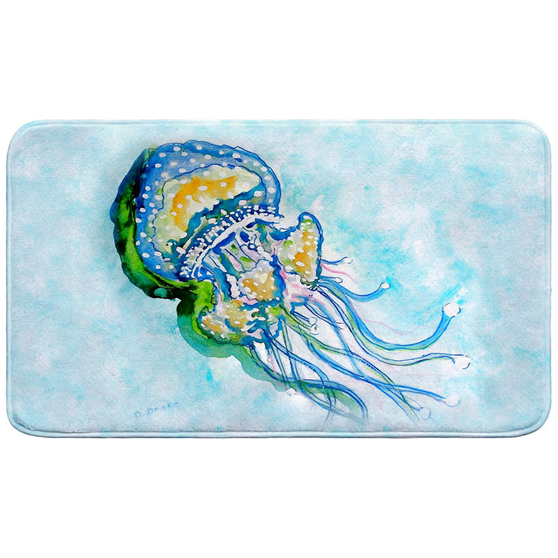 Jelly Fish Bath Mat, 30" L x 18" W