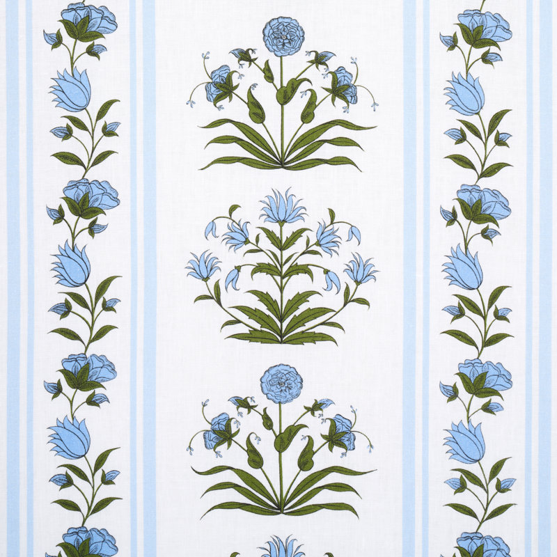 Tissu à coquelicots Schumacher x Marie-Anne Oudejans, Ciel