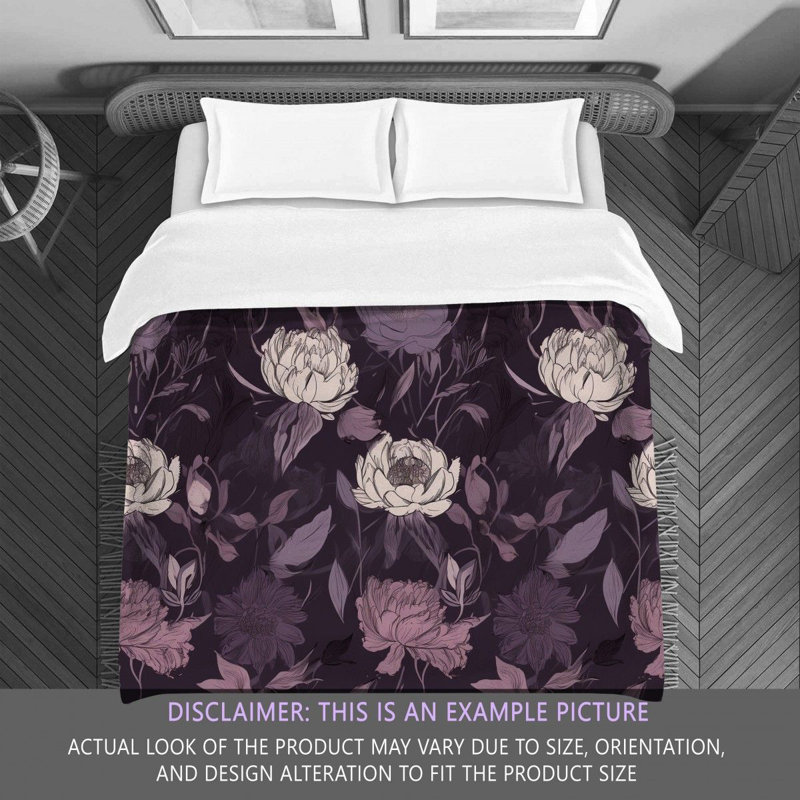  Romantic Floral Comforter, King Comforter