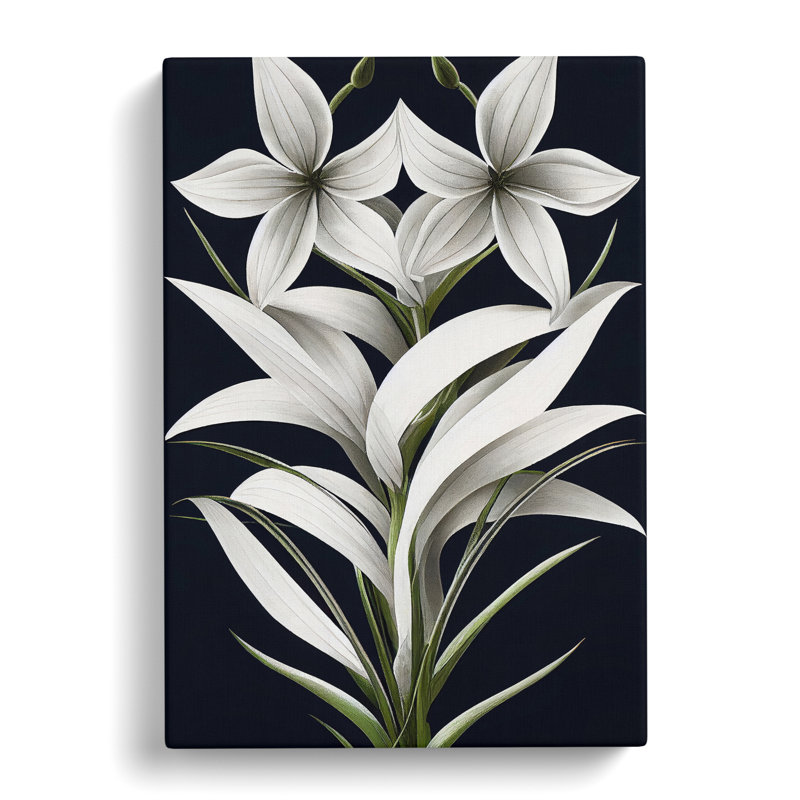 Shining Flowers - Wall Art, Wrapped Canvas, 60cm H x 40cm W, No Matte
