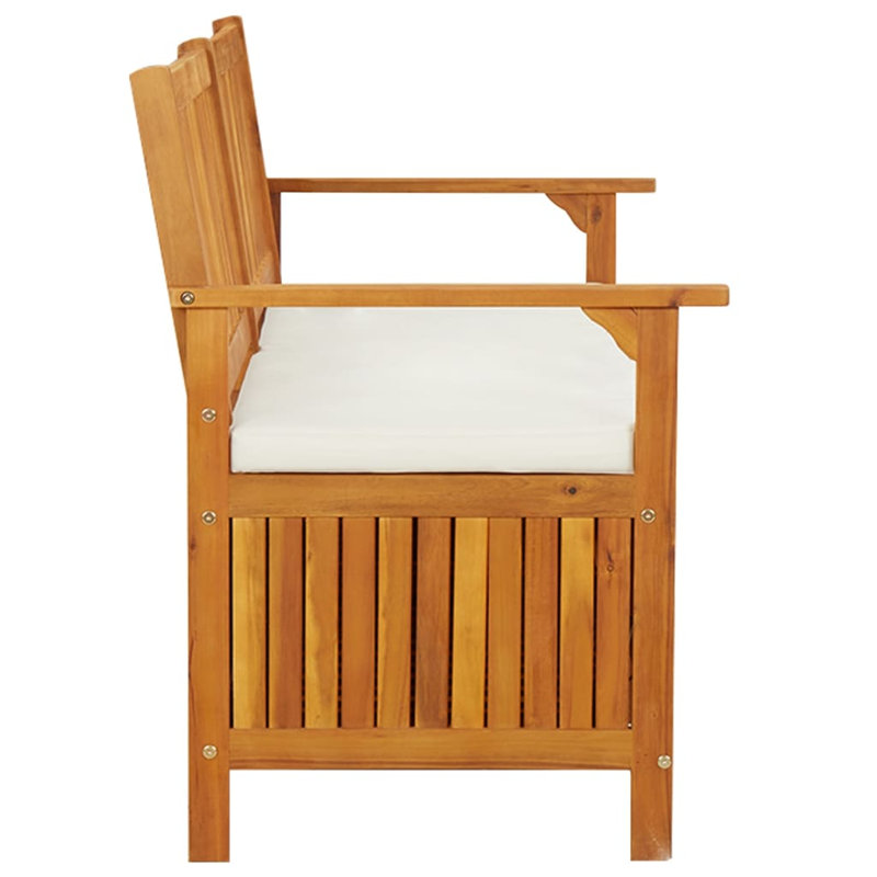 Boîte de rangement pour terrasse Cotswald, 33.1" H x 58.3" W x 24.4" D, Brun / Blanc