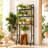 Over Toilet Storage Rack - Metal Over Toilet Bathroom Organizer Shelf, Over The Toilet Storage Cabinet with Paper Holder and Hooks, Bathroom Cabinet for Laundry, Black, 3 Tiers (63.2" H)-1123917761