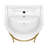 Whitehaus 22in Console Sink With Semi-Circular Bowl, Solid Brass Leg Supports, Backsplash, Overflow and Front Towel Bar-116863418-116863419