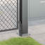 Post Bases Square 12 Pcs Anthracite Powder-Coated Steel-6537737