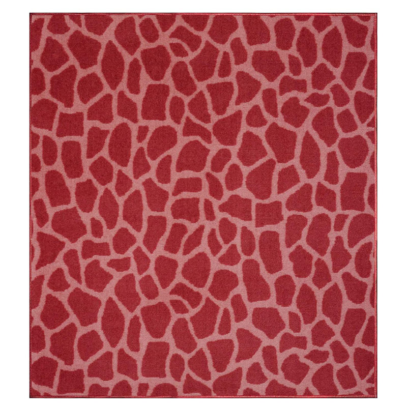 Tapis imprimé animal - Girafe Girly, Carré 4 pi