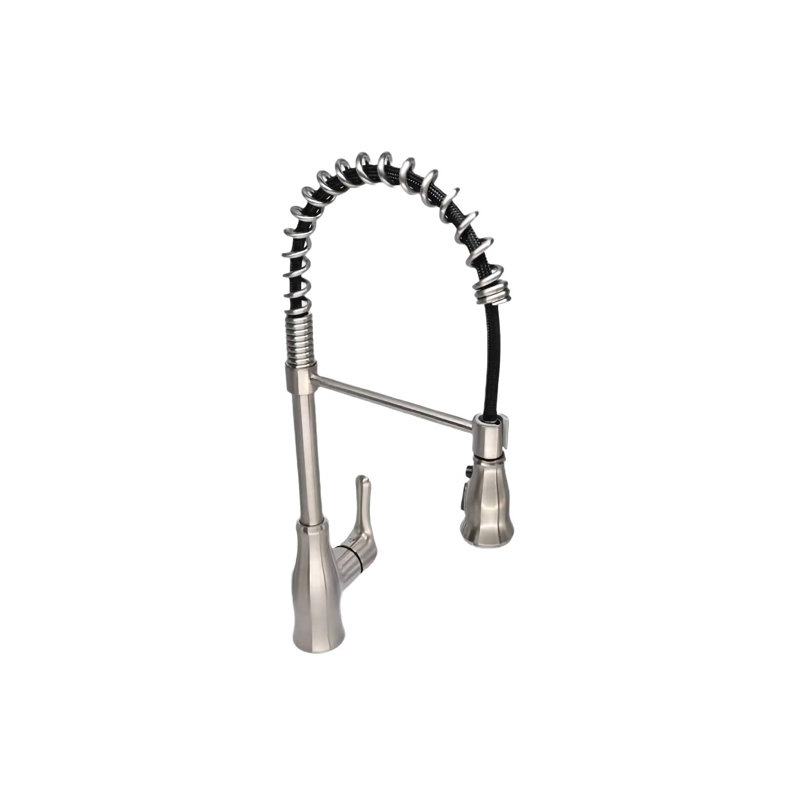 Lulani Bora Bora Pull Down Single Handle Kitchen Faucet, Brushed Nickel