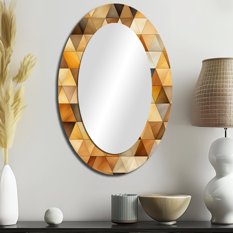 Miroir mural beige et brun rustique, H 36 po x l 24 po