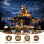 Papier peint auto-adhésif Majestic Illuminated Castle Mountain Lake Snow Capped Peaks Night-133355659