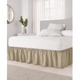 Ruffled Elastic Wrap Around Tailored Bed Skirt