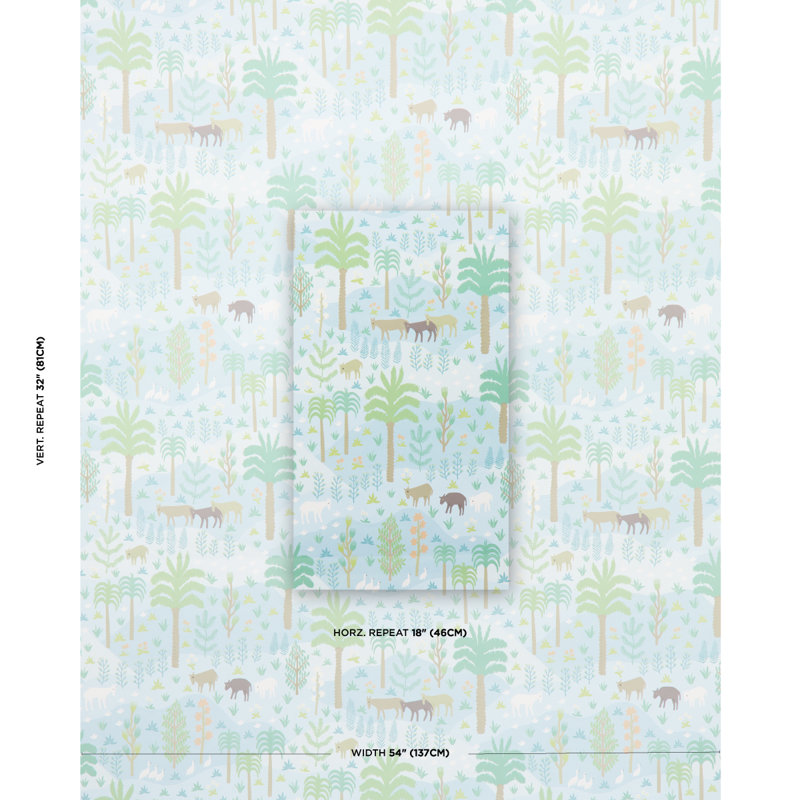 Las Colinas Wallpaper, Blue