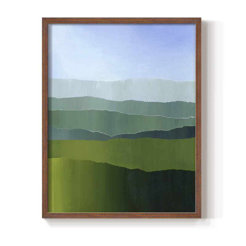Impression encadrée Blue Ridge Fade II - bois massif, Cadre photo brun simple, H 28 po x l 22 po
