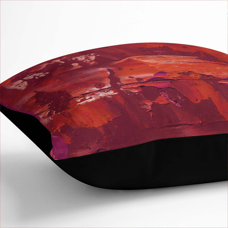 Abstract Square Throw Cushion, 40 x 40 cm, Black