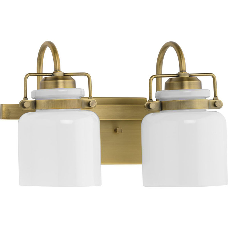 Éclairage pour meuble-lavabo à 2 lumières à intensité variable Vandling, Laiton rétro
