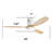 52'' Solid Wood Flat-Mounted Ceiling Fan With 3-Blade DC Reversible Motor Remote Control And Light, Silent