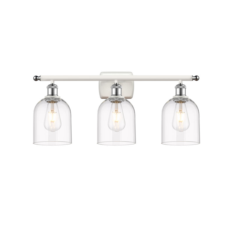 Anacaren 3 - Light Dimmable Vanity Light, Clear, White Polished Chrome