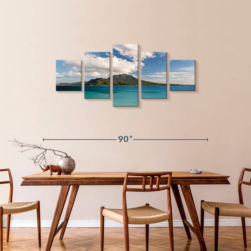 Île de Nevis, H 34 po x l 74 po