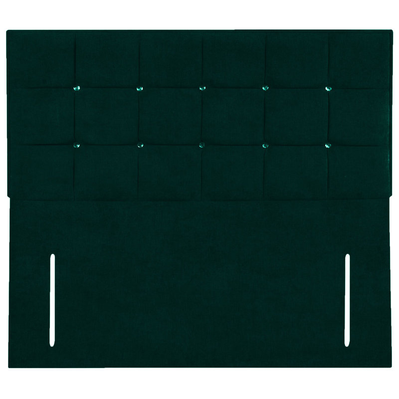 Glamour Upholstered Headboard, Velvet, Plush Sage, Small Double (4')