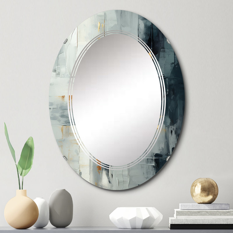 Hodor - Miroir mural moderne ovale, 30 po x 20 po