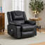 Fauteuil inclinable noir en polyuréthane chauffant et inclinable à massage pour personnes âgées