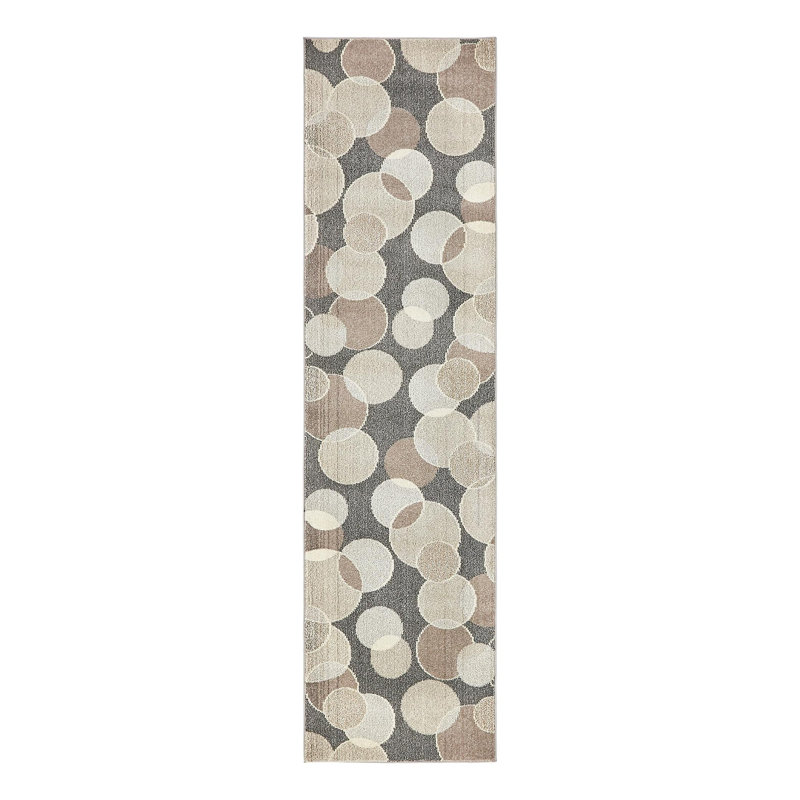 Tapis rectangulaire gris Dews, Tapis de couloir 2 pi 7 po x 10 pi