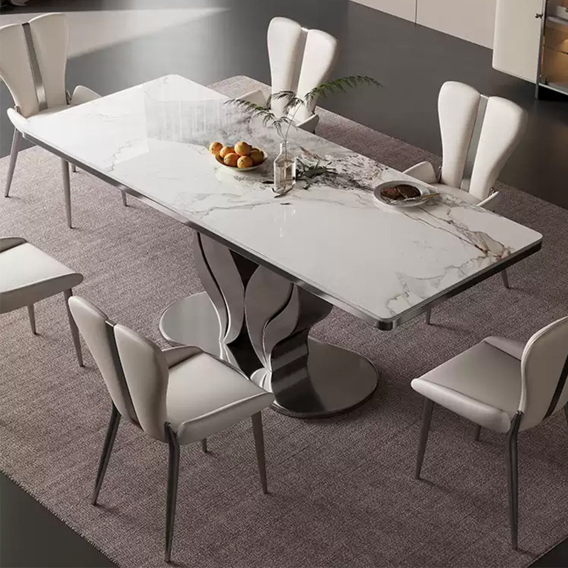 Modern simple light luxury dining table sets, 29.5"H x 55.1"L x 31.5"W