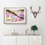 Bird In The Cherry Blossom Tree Painting - Single Picture Frame Print on MDF-56632885-56632890