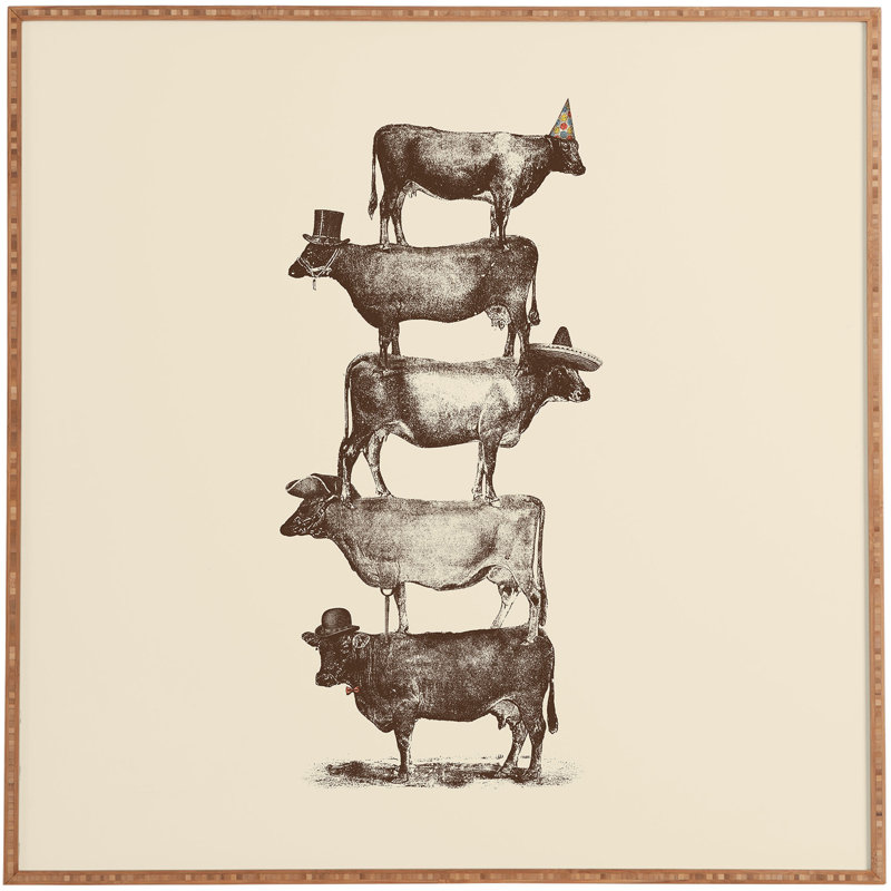 Cow Cow Nuts Framed Print, 30" H x 30" W