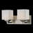 Éclairage pour salle de bain 2 lumières en nickel brossé à intensité variable Ginjiro-26744205