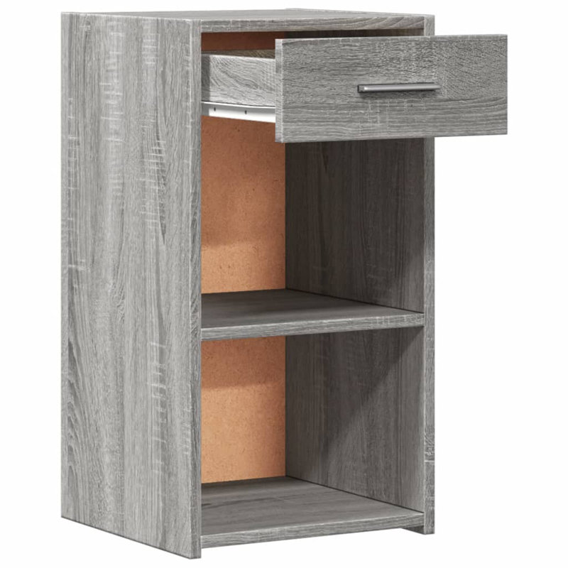 Armoire de chevet vidaXL avec table de chevet et mobilier de chambre en bois d'ingénierie, Sonoma gris