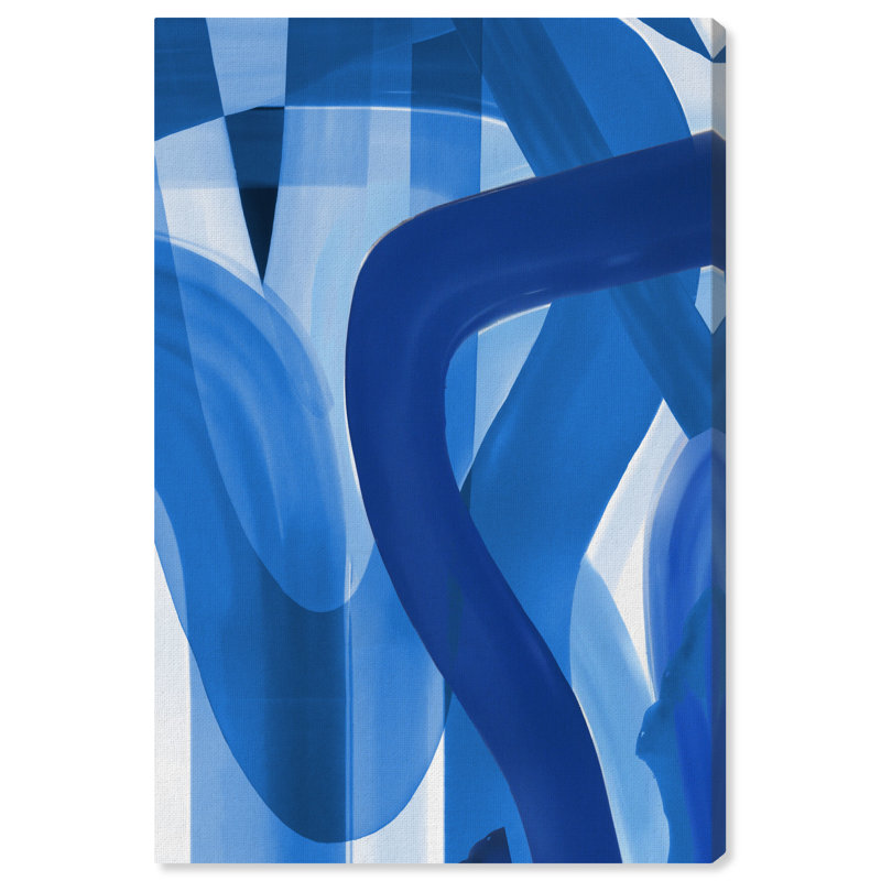 Fedrick " Greek Waves III " by Wynwood Studio, 24" H x 16" W x 0.8" D