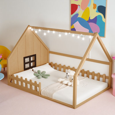Lit à DEL avec clôture pour enfants