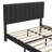 Modern Simple Colorful Upholstered Platform Bed Frame, Mattress Foundation With Wooden Slats, No Box Spring Required Frame For Solid Support-808048281-808048282