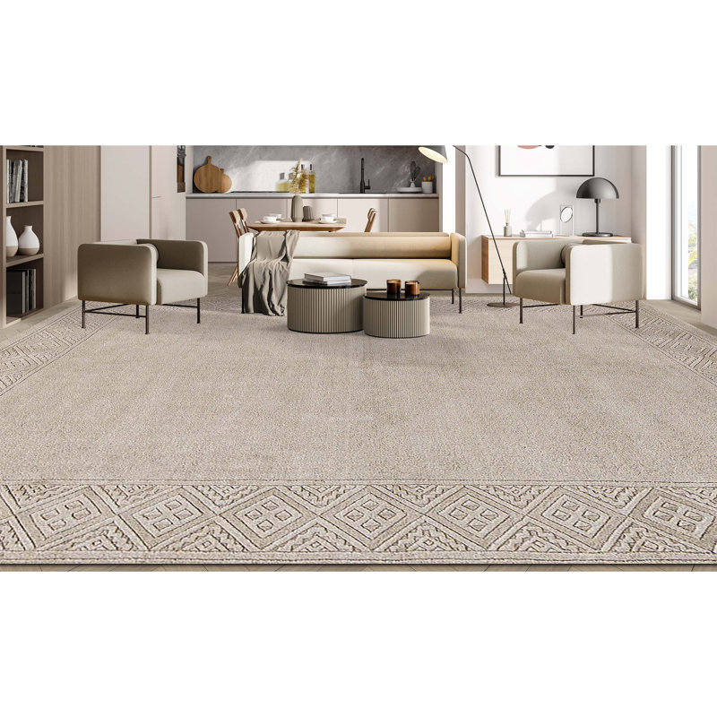 Hand-Knotted High-Quality Camel Area Rug