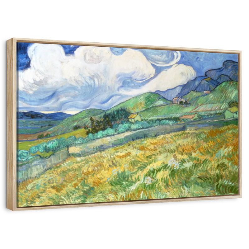 Paysage de Saint Remy, Cadre flottant en bois naturel, 13 po x 9 po