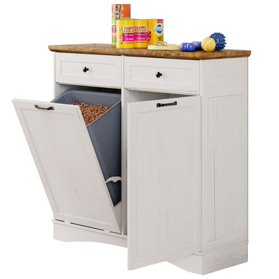 Tilt-Out Dog Food Storage Cabinet