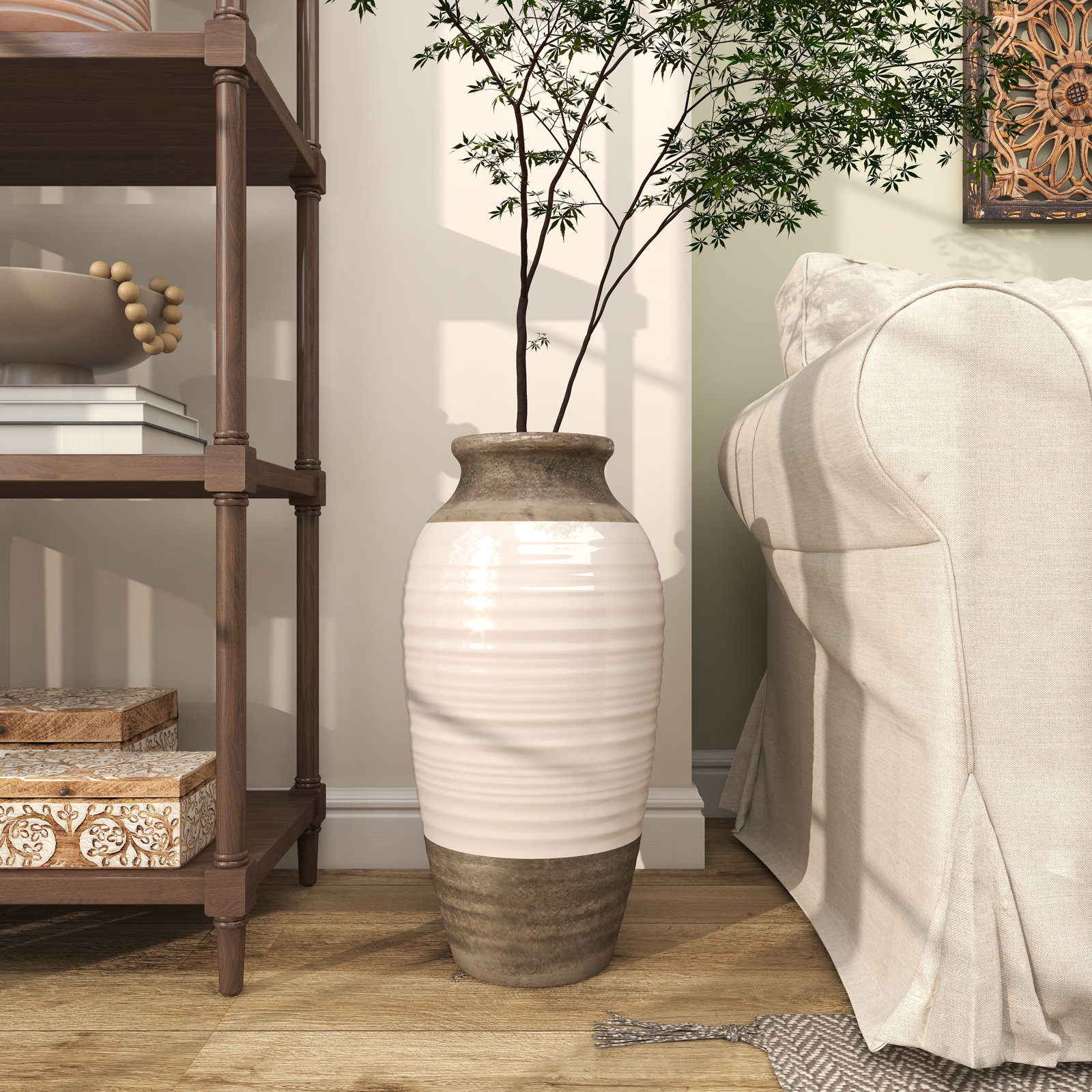 Cove Ceramic Floor Vase