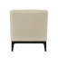 Fauteuil d'appoint en cuir de buffle beige avec cadre en bois massif et coussin en mousse haute densité-134651194