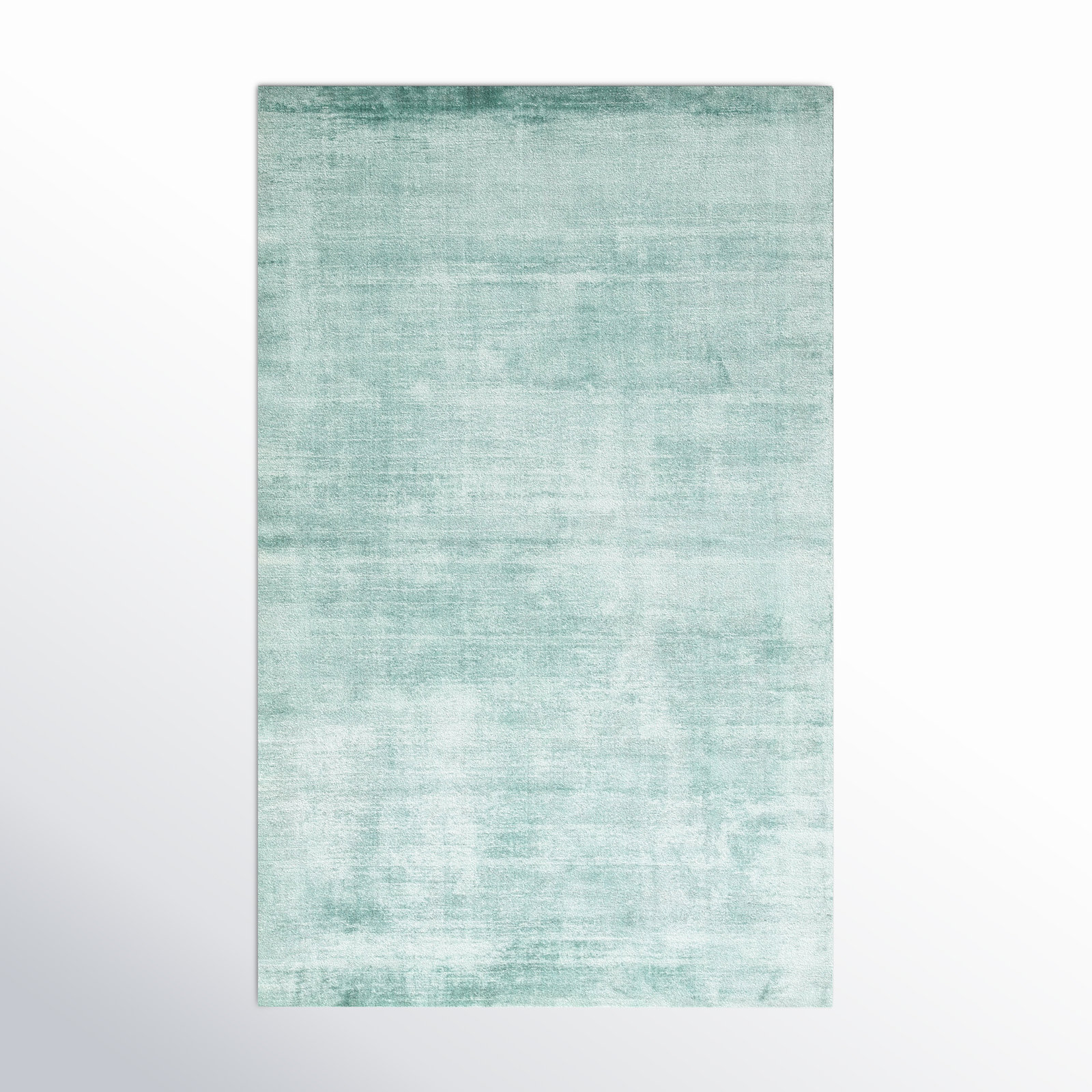 Owens Handmade Viscose Aqua Blue Rug, Rectangle 2' x 3'