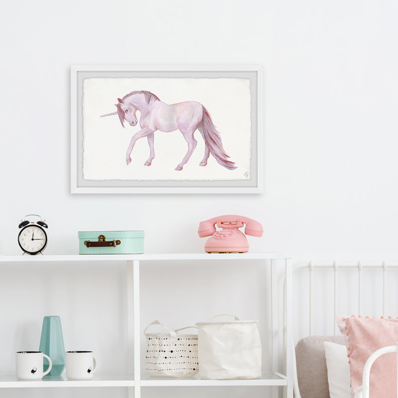 Crossman Crossman Pink Majestic Unicorn - Single Picture Frame Print, 20cm H x 30cm W