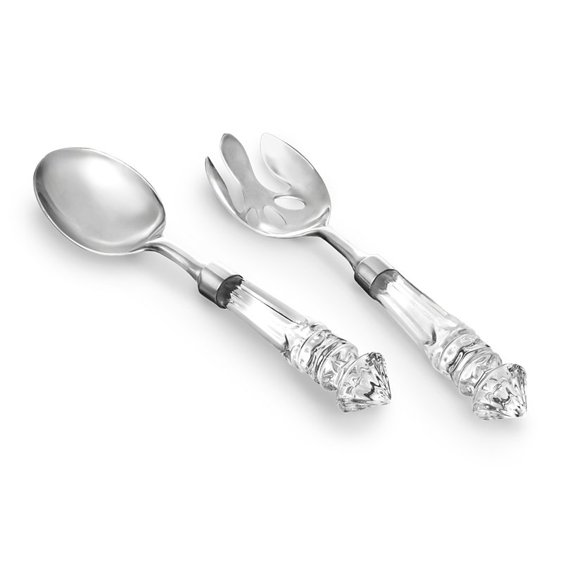 Dublin Crystal Salad Bowl & Salad Server Set