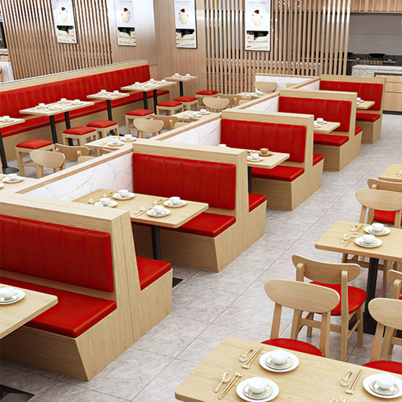 Banc rembourré en similicuir Burger Place Coffee Shop