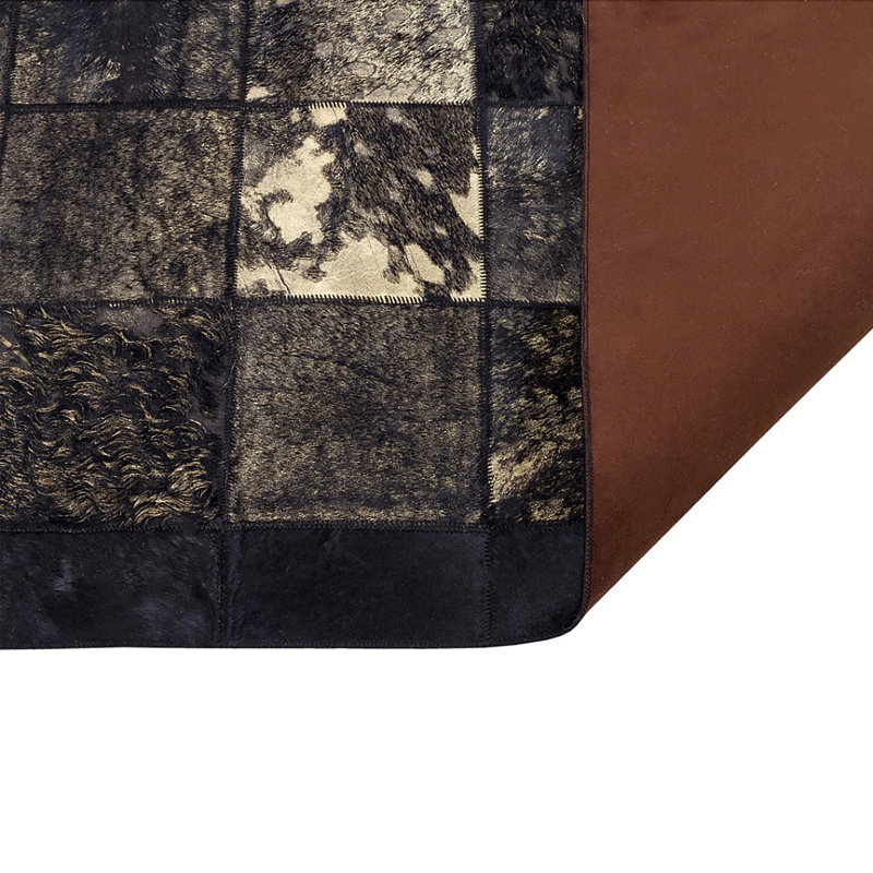 Tapis beige en peau de vache