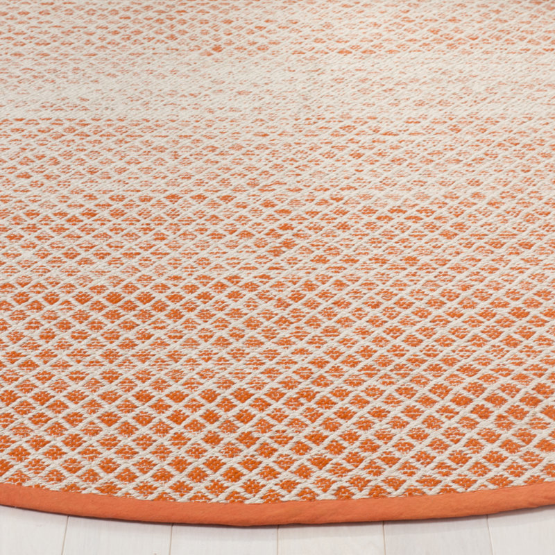Tapis en coton tissé à la main Aitken, Rond 4 pi
