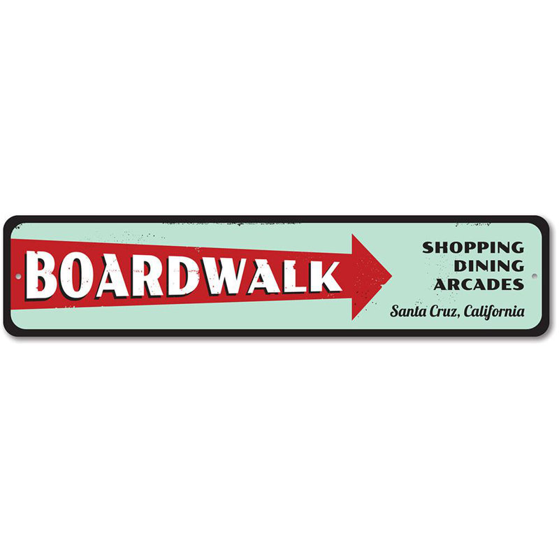 Panneau directionnel en aluminium Boardwalk, H 4 po x l 18 po x P 0,04 po