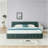 King Size Upholstered Bed ,Comfortable Upholstered Bed Frame, Chenille Fabric, With Headboard And  Bed Frame. With Drawer For Storage-Green-850164539-850164535