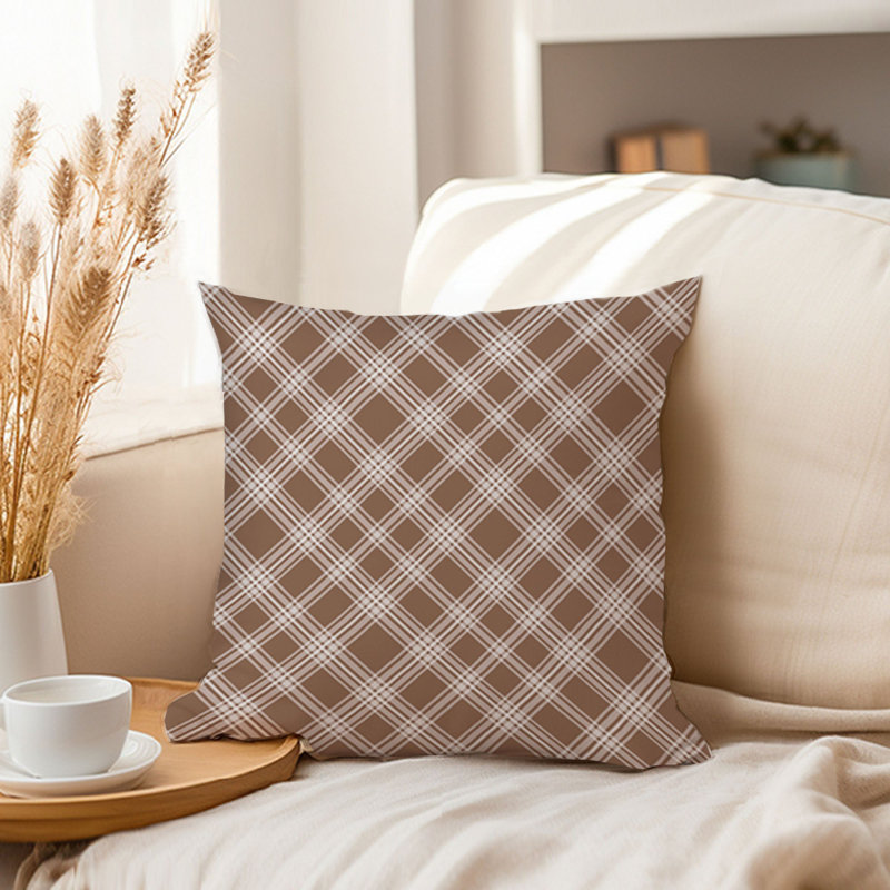 Brown Plaid IV Retro, 20" H x 20" W