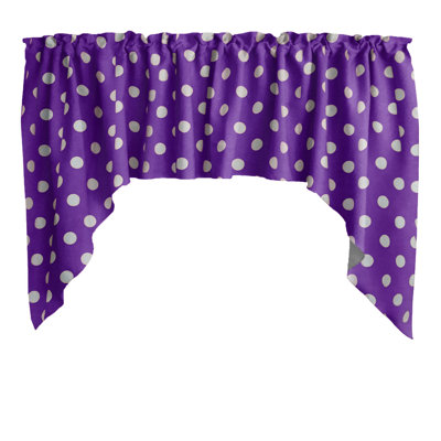 Cotton Blend Polka Dots Swag Window Valance