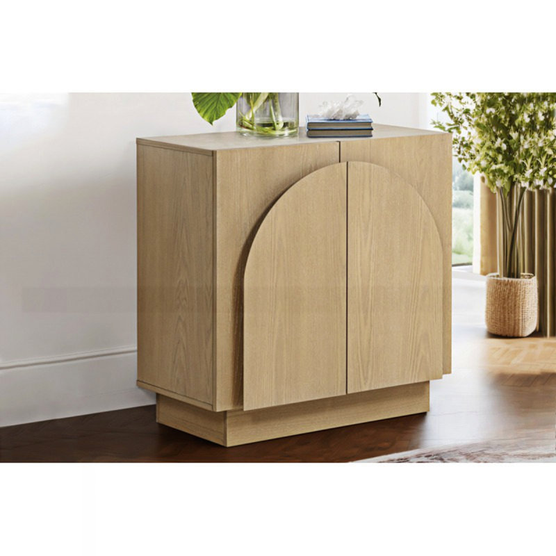 Mid-Century Modern Sideboard Buffet, Light Oak