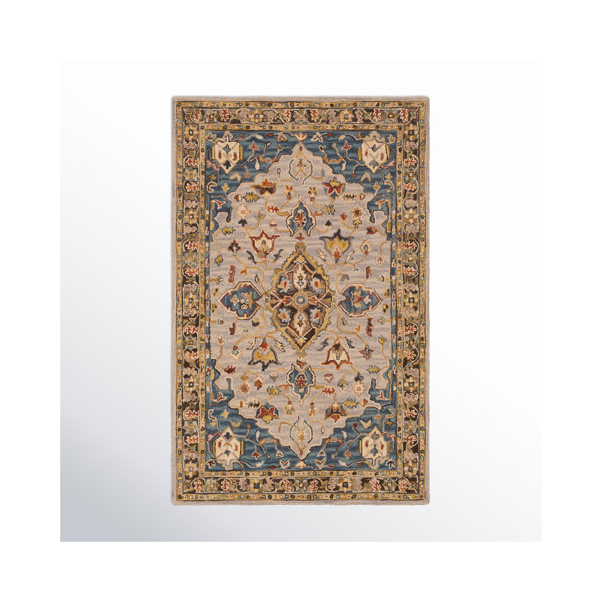Alford Handmade Wool Rug, Rectangle 2' x 3'